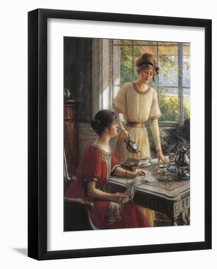 Detail from Women Having Tea-Albert Lynch-Framed Giclee Print