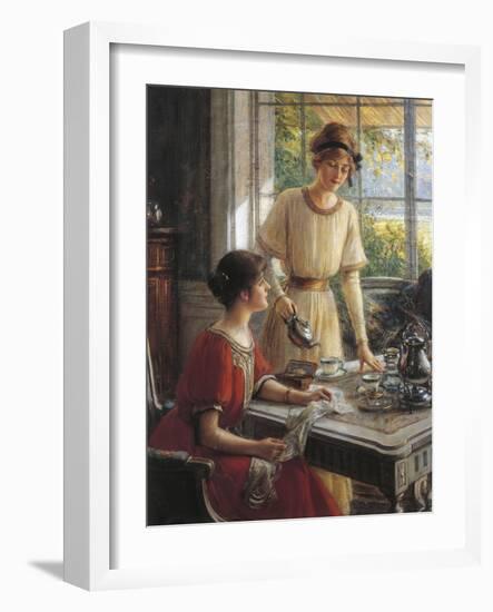 Detail from Women Having Tea-Albert Lynch-Framed Giclee Print