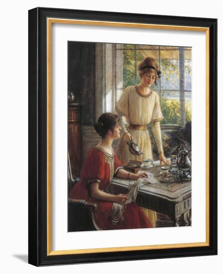 Detail from Women Having Tea-Albert Lynch-Framed Giclee Print