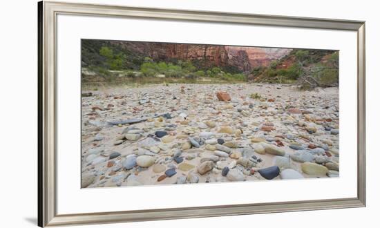 Detail in the Riverbed, Stones, Zion National Park, Utah, Usa-Rainer Mirau-Framed Photographic Print