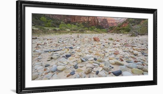 Detail in the Riverbed, Stones, Zion National Park, Utah, Usa-Rainer Mirau-Framed Photographic Print