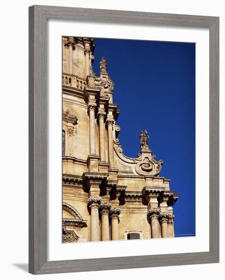 Detail Including Equestrian Statue of St. George by Rosario Gagliardi, Ragusa Ibla, Italy-Richard Ashworth-Framed Photographic Print