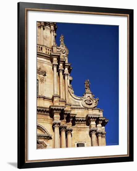 Detail Including Equestrian Statue of St. George by Rosario Gagliardi, Ragusa Ibla, Italy-Richard Ashworth-Framed Photographic Print