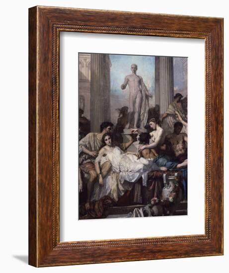 Detail, Les Romains De La Decadence (The Romans of the Decadence), 1847-Thomas Couture-Framed Giclee Print