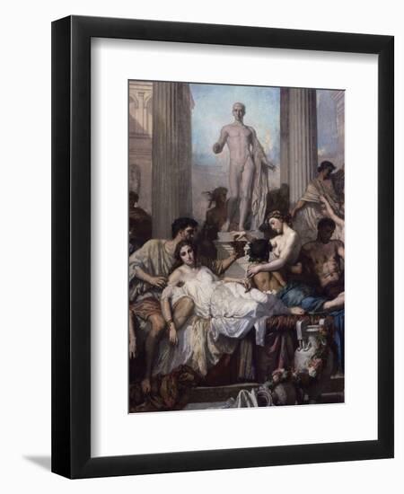 Detail, Les Romains De La Decadence (The Romans of the Decadence), 1847-Thomas Couture-Framed Giclee Print