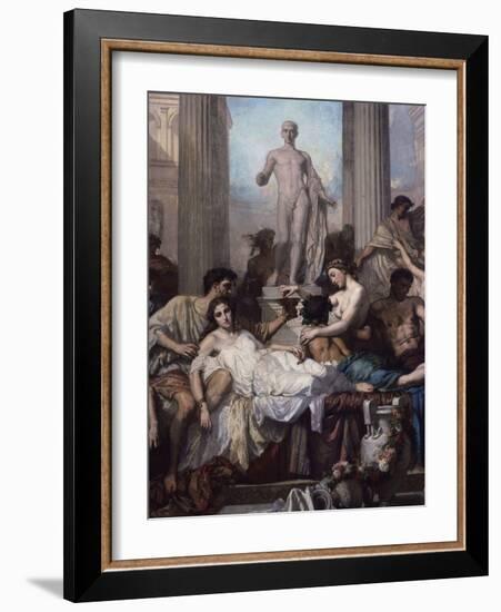 Detail, Les Romains De La Decadence (The Romans of the Decadence), 1847-Thomas Couture-Framed Giclee Print