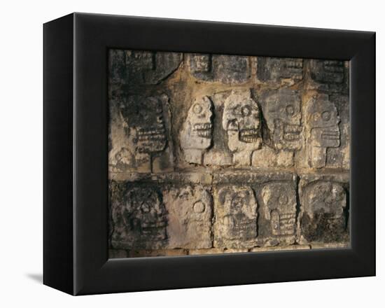 Detail, Mayan Ruins, Chichen Itza, Unesco World Heritage Site, Yucatan, Mexico, Central America-Gavin Hellier-Framed Premier Image Canvas