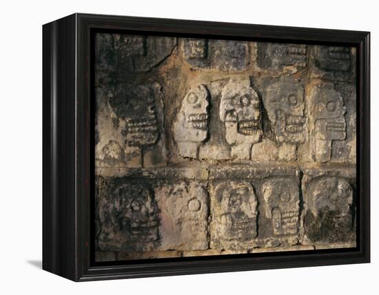 Detail, Mayan Ruins, Chichen Itza, Unesco World Heritage Site, Yucatan, Mexico, Central America-Gavin Hellier-Framed Premier Image Canvas