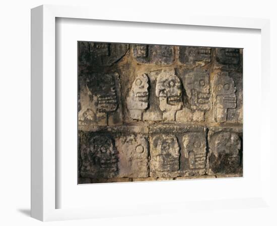 Detail, Mayan Ruins, Chichen Itza, Unesco World Heritage Site, Yucatan, Mexico, Central America-Gavin Hellier-Framed Photographic Print