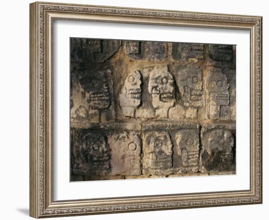 Detail, Mayan Ruins, Chichen Itza, Unesco World Heritage Site, Yucatan, Mexico, Central America-Gavin Hellier-Framed Photographic Print