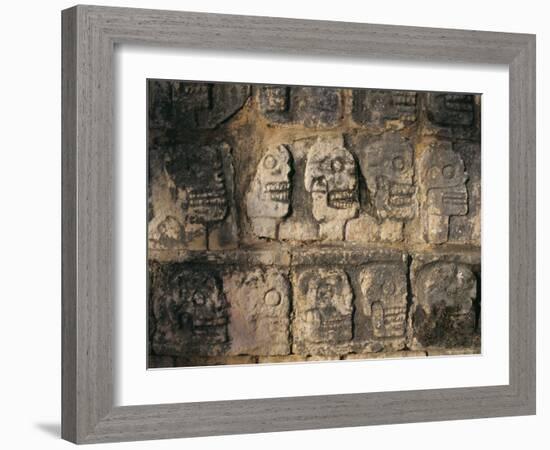 Detail, Mayan Ruins, Chichen Itza, Unesco World Heritage Site, Yucatan, Mexico, Central America-Gavin Hellier-Framed Photographic Print