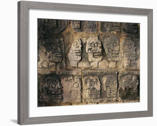 Detail, Mayan Ruins, Chichen Itza, Unesco World Heritage Site, Yucatan, Mexico, Central America-Gavin Hellier-Framed Photographic Print