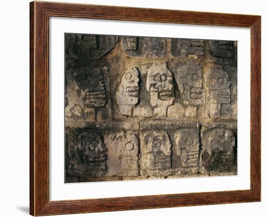 Detail, Mayan Ruins, Chichen Itza, Unesco World Heritage Site, Yucatan, Mexico, Central America-Gavin Hellier-Framed Photographic Print