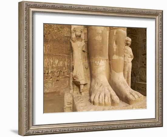 Detail, Medinet Habou Temple, West Bank of the River Nile, Thebes, UNESCO World Heritage Site, Egyp-Tuul-Framed Photographic Print