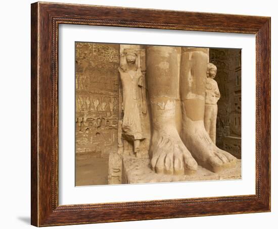 Detail, Medinet Habou Temple, West Bank of the River Nile, Thebes, UNESCO World Heritage Site, Egyp-Tuul-Framed Photographic Print