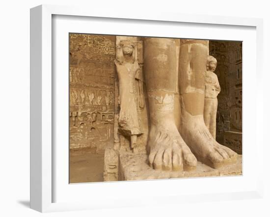 Detail, Medinet Habou Temple, West Bank of the River Nile, Thebes, UNESCO World Heritage Site, Egyp-Tuul-Framed Photographic Print