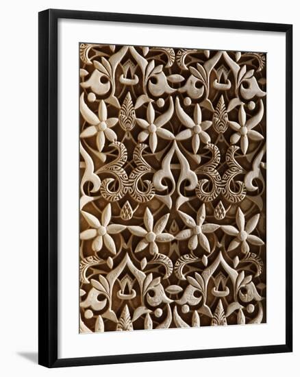Detail, Nasride Palace Sculptures, Alhambra, UNESCO World Heritage Site, Granada, Andalucia, Spain,-Godong-Framed Photographic Print