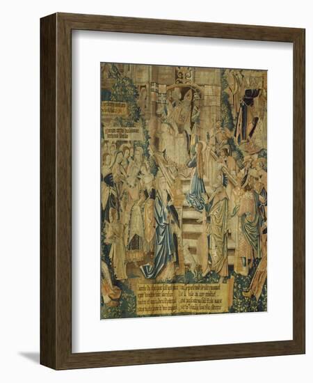 Detail of 16th Century Flemish Tapestry of the Life of the Virgin Mary-null-Framed Giclee Print