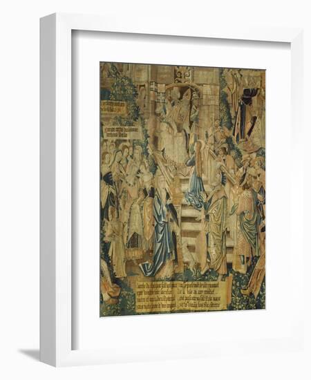 Detail of 16th Century Flemish Tapestry of the Life of the Virgin Mary-null-Framed Giclee Print