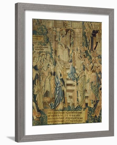 Detail of 16th Century Flemish Tapestry of the Life of the Virgin Mary-null-Framed Giclee Print