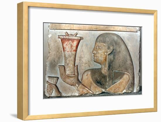 Detail of a bas relief from El-Bahrain, Egypt, 22nd-20th century BC. Artist: Unknown-Unknown-Framed Giclee Print