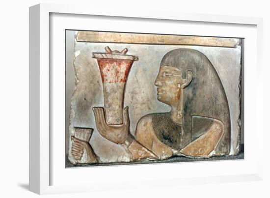 Detail of a bas relief from El-Bahrain, Egypt, 22nd-20th century BC. Artist: Unknown-Unknown-Framed Giclee Print