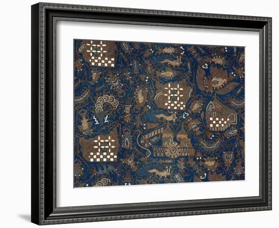 Detail of a batik kain-Werner Forman-Framed Giclee Print