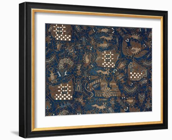 Detail of a batik kain-Werner Forman-Framed Giclee Print