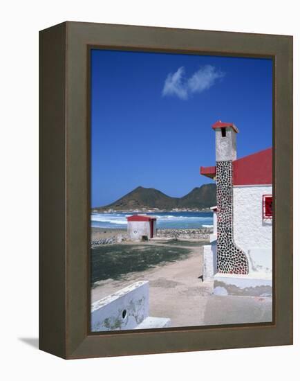 Detail of a Coastal Cottage, Calhau, Sao Vicente, Cape Verde Islands, Atlantic, Africa-Renner Geoff-Framed Premier Image Canvas