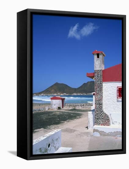 Detail of a Coastal Cottage, Calhau, Sao Vicente, Cape Verde Islands, Atlantic, Africa-Renner Geoff-Framed Premier Image Canvas