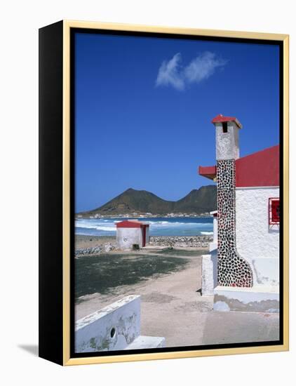 Detail of a Coastal Cottage, Calhau, Sao Vicente, Cape Verde Islands, Atlantic, Africa-Renner Geoff-Framed Premier Image Canvas