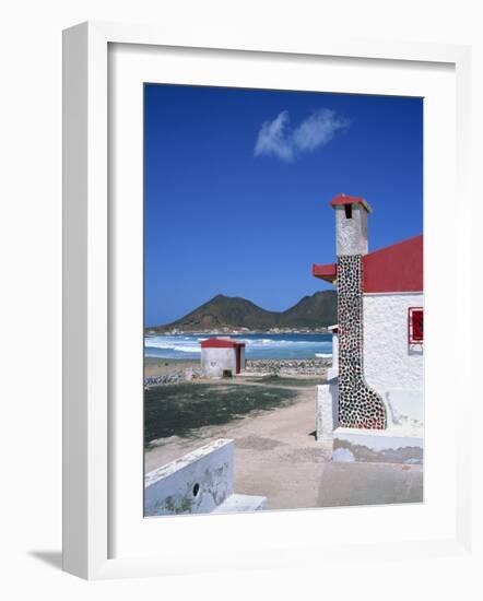 Detail of a Coastal Cottage, Calhau, Sao Vicente, Cape Verde Islands, Atlantic, Africa-Renner Geoff-Framed Photographic Print