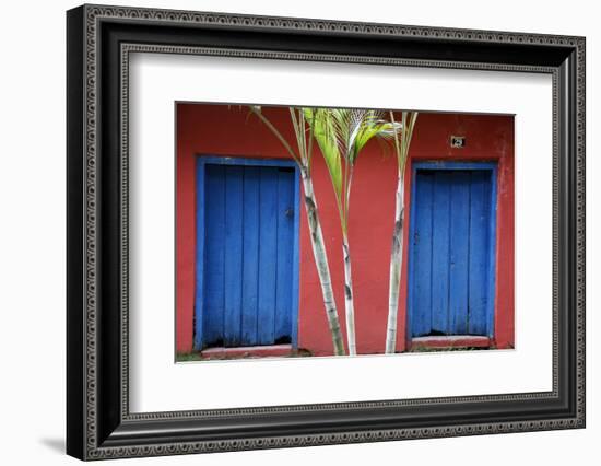 Detail of a Colonial House at the Historical Centre (Cidade Alta) of Porto Seguro, Bahia, Brazil-Yadid Levy-Framed Photographic Print