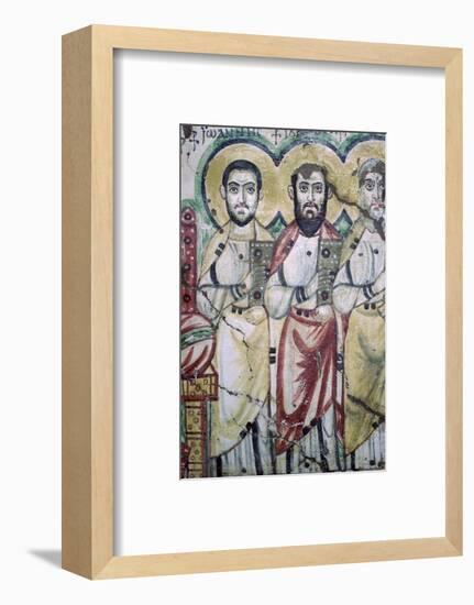 Detail of a coptic wall painting showing two apostles, 6th Century. Artist: Unknown-Unknown-Framed Photographic Print