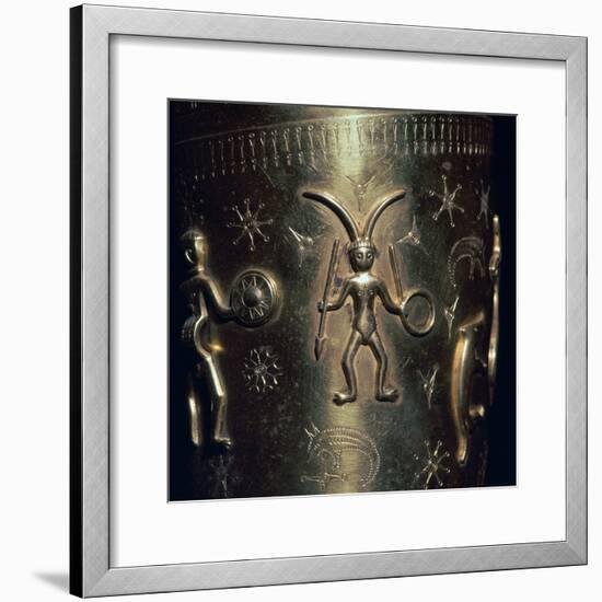 Detail of a copy of a Celtic gold drinking horn, 3rd century. Artist: Unknown-Unknown-Framed Giclee Print