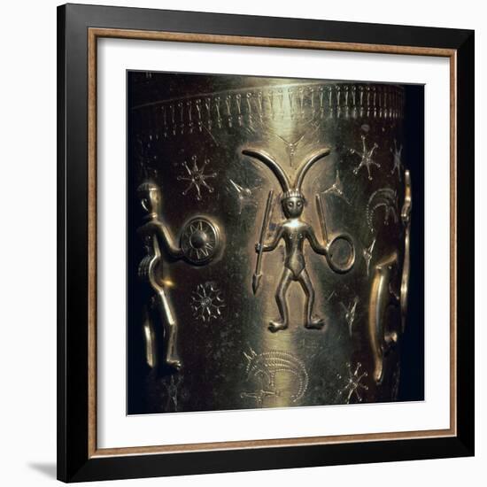 Detail of a copy of a Celtic gold drinking horn, 3rd century. Artist: Unknown-Unknown-Framed Giclee Print