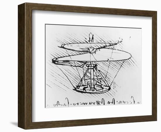 Detail of a Design For a Flying Machine, c.1488-Leonardo da Vinci-Framed Giclee Print