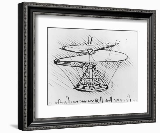 Detail of a Design For a Flying Machine, c.1488-Leonardo da Vinci-Framed Giclee Print