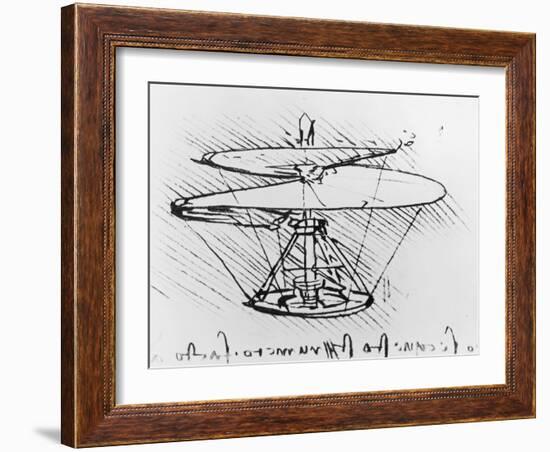 Detail of a Design For a Flying Machine, c.1488-Leonardo da Vinci-Framed Giclee Print