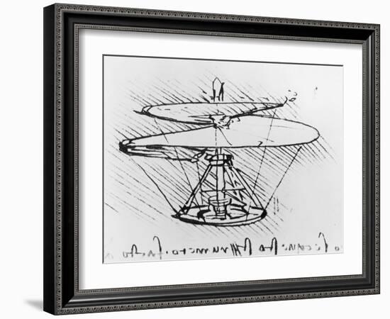 Detail of a Design For a Flying Machine, c.1488-Leonardo da Vinci-Framed Giclee Print