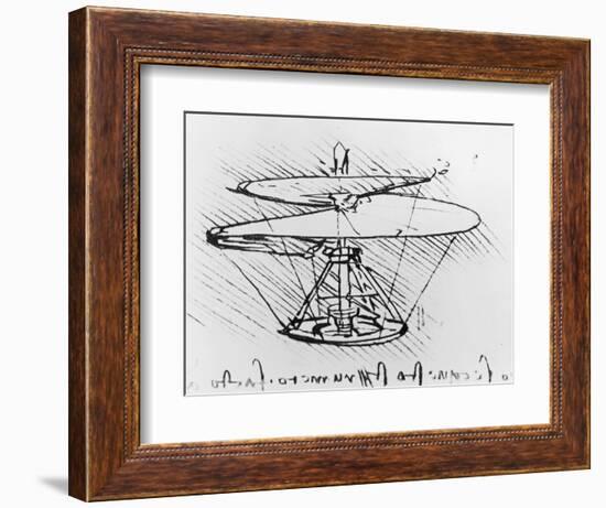 Detail of a Design For a Flying Machine, c.1488-Leonardo da Vinci-Framed Giclee Print