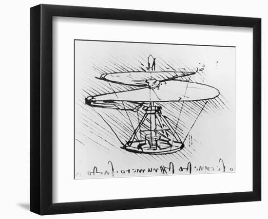 Detail of a Design For a Flying Machine, c.1488-Leonardo da Vinci-Framed Giclee Print