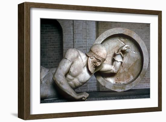 Detail of a Fallen Warrior from the East Pediment of the Temple of Aphaia-null-Framed Giclee Print