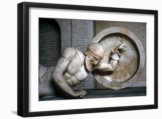 Detail of a Fallen Warrior from the East Pediment of the Temple of Aphaia-null-Framed Giclee Print