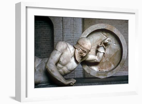 Detail of a Fallen Warrior from the East Pediment of the Temple of Aphaia-null-Framed Giclee Print