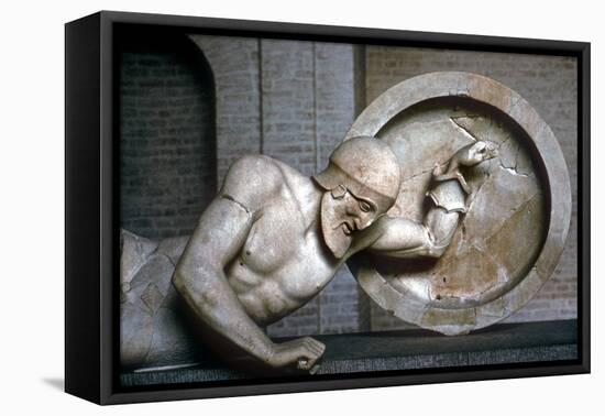 Detail of a Fallen Warrior from the East Pediment of the Temple of Aphaia-null-Framed Premier Image Canvas