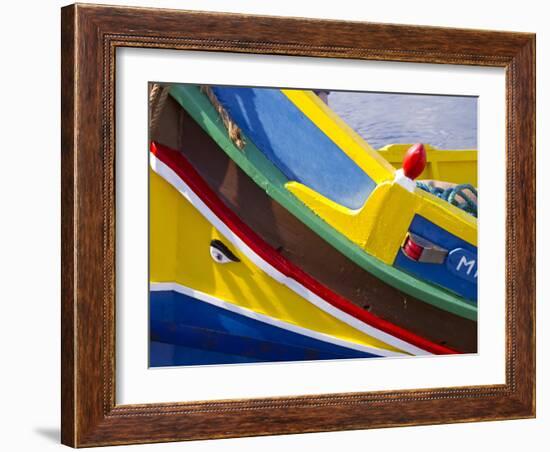 Detail of a Fishing Boat, St. Paul's Bay, Malta, Mediterranean, Europe-Nick Servian-Framed Photographic Print