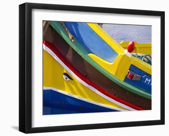 Detail of a Fishing Boat, St. Paul's Bay, Malta, Mediterranean, Europe-Nick Servian-Framed Photographic Print