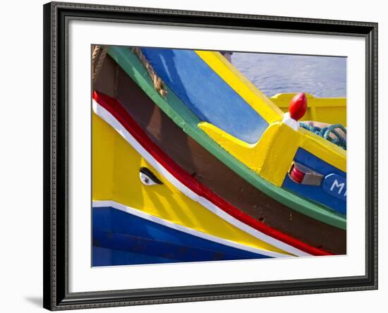 Detail of a Fishing Boat, St. Paul's Bay, Malta, Mediterranean, Europe-Nick Servian-Framed Photographic Print