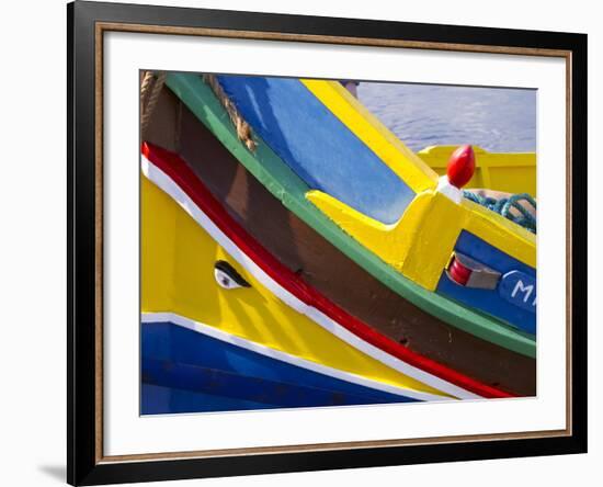 Detail of a Fishing Boat, St. Paul's Bay, Malta, Mediterranean, Europe-Nick Servian-Framed Photographic Print